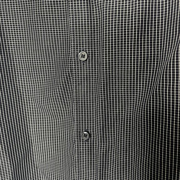 COS Men's Button Front Shirt Size XL Black Long Sleeve Check Cotton - Picture 3 of 9
